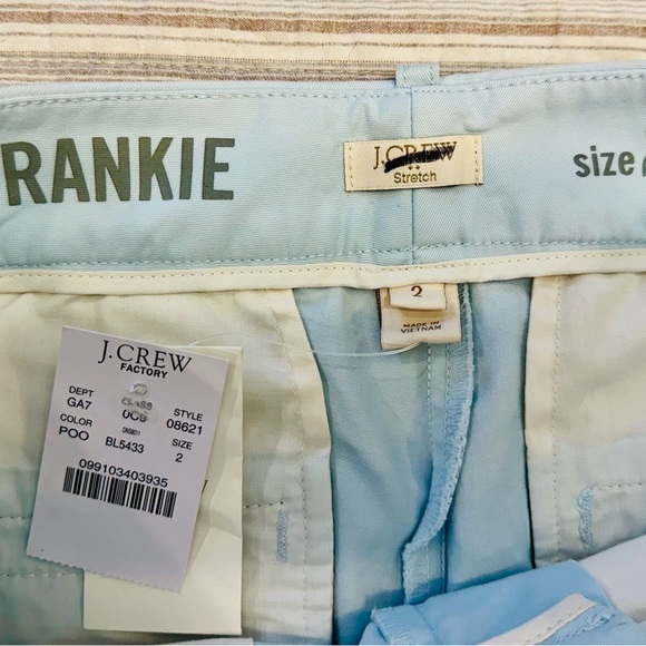 J Crew Frankie Pants Stretch Baby Blue - Brand New - Size 2, Style #08621 - Picture 6 of 9